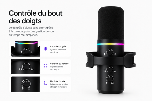 VibeCast X Micro dynamique RGB Gaming