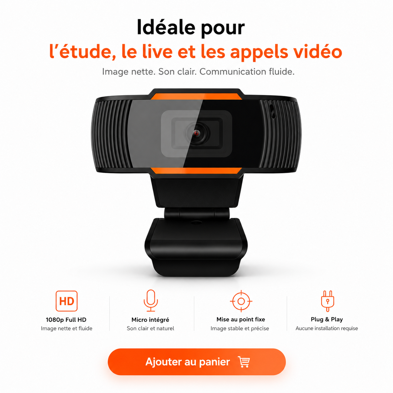 MiniVision Cam Webcam Compacte avec Micro