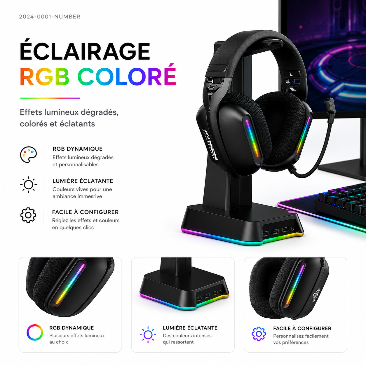 PhantomHead X Casque Gaming RGB