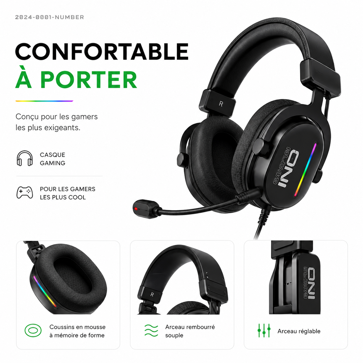 PhantomHead X Casque Gaming RGB