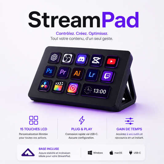 StreamPad 13 Contrôle streaming & OBS
