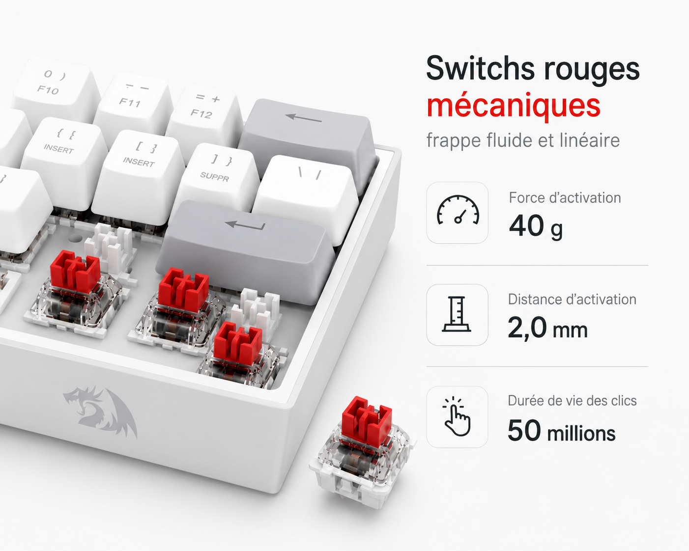 ZeKeyboard K61 Clavier mécanique 60% RGB