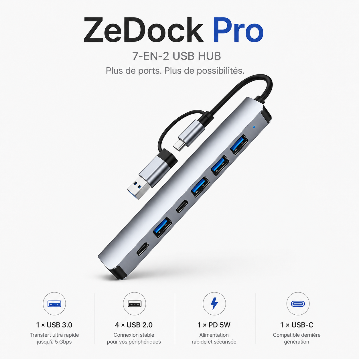 ZeDock Pro Hub USB-C Haute Performance