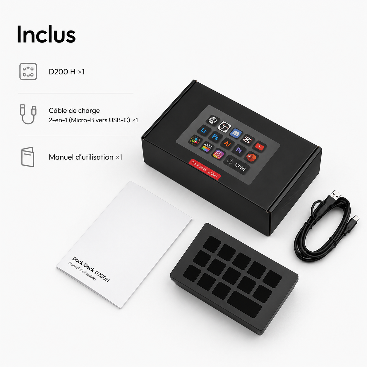 StreamHub Pro Deck OBS & hub USB Gaming