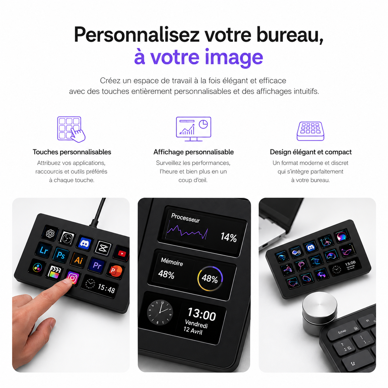 StreamPad 13 Contrôle streaming & OBS