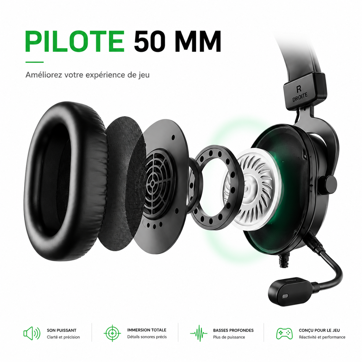 Nebula X7 Casque Gaming Surround RGB