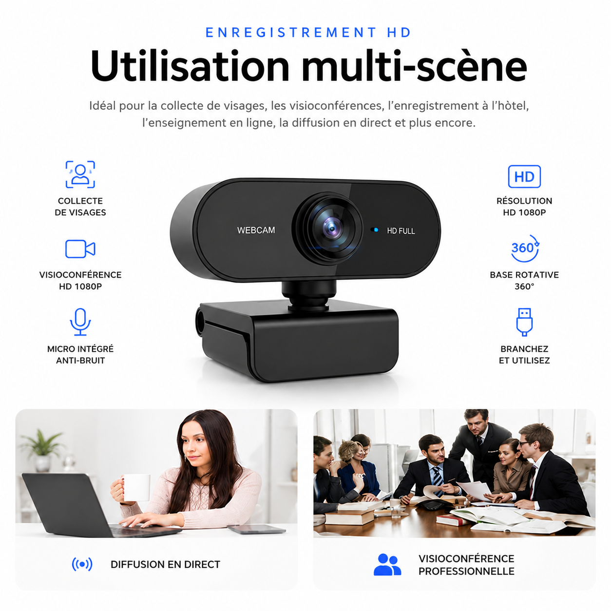 Nebula Vision X Webcam avec Micro