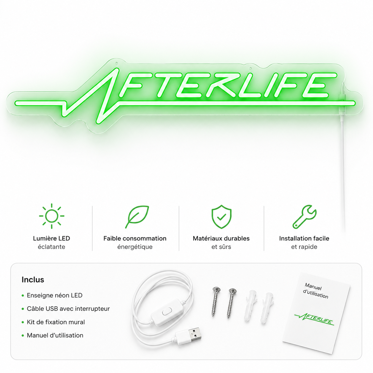 AfterLife Neon™ Néon CyberPunk Ambiance Gaming