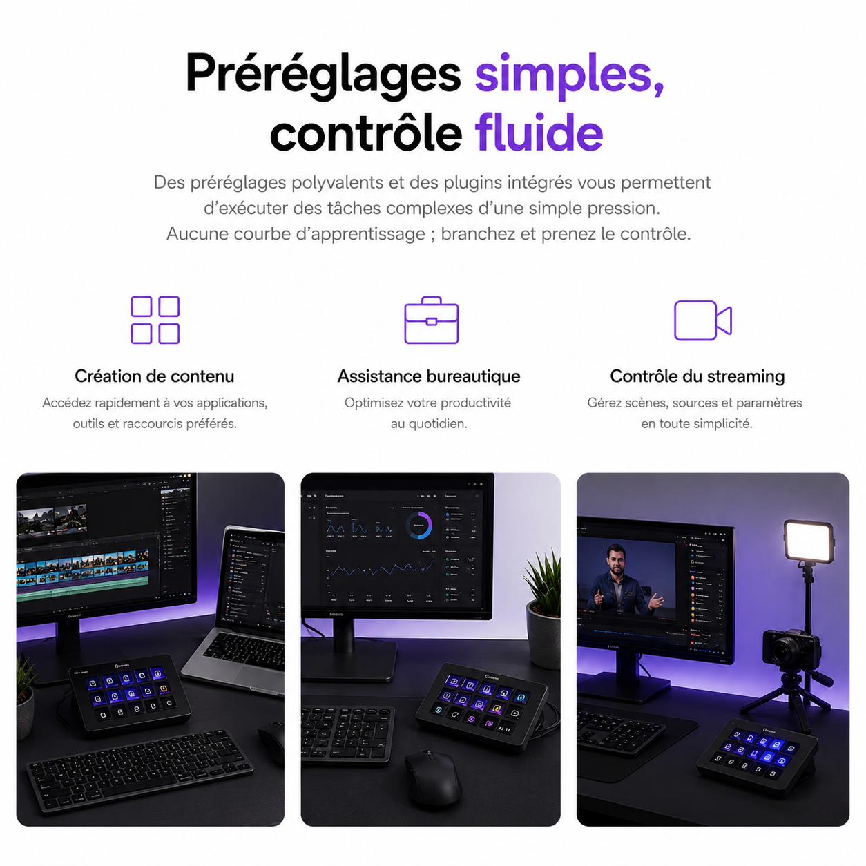 StreamPad 13 Contrôle streaming & OBS